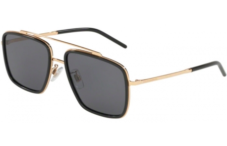 Gafas de Sol - Dolce & Gabbana - DG2220 - 02/81 GOLD BLACK // GREY POLARIZED