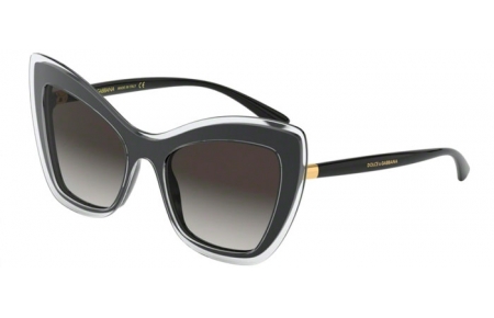 Gafas de Sol - Dolce & Gabbana - DG4364 - 53838G TOP CRYSTAL ON BLACK // GREY GRADIENT