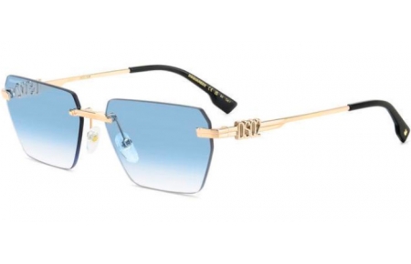 Lunettes de soleil - Dsquared2 - D2 0102/S - LKS (ST) GOLD BLUE // AZURE GRADIENT