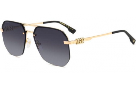 Lunettes de soleil - Dsquared2 - D2 0103/S - RHL (9O) GOLD BLACK // DARK GREY GRADIENT