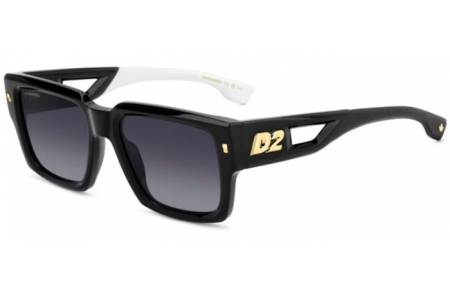 Sunglasses - Dsquared2 - D2 0143/S - 807 (9O) BLACK // DARK GREY GRADIENT