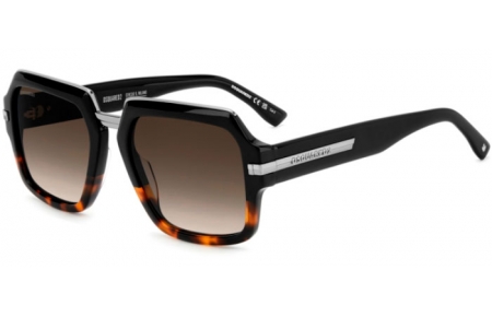 Lunettes de soleil - Dsquared2 - D2 0159/S - WR7 (HA) BLACK HAVANA // BROWN GRADIENT
