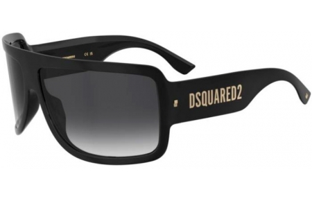 Lunettes de soleil - Dsquared2 - D2 0164/S - 807 (9O) BLACK // DARK GREY GRADIENT