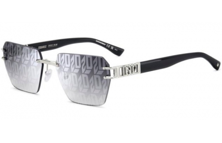Sunglasses - Dsquared2 - D2 0173/S - 010 (MD) PALLADIUM // GREY TOP LINEAR MIRROR SILVER