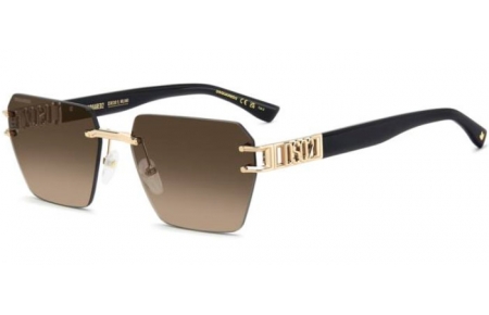 Lunettes de soleil - Dsquared2 - D2 0173/S - J5G (HA) GOLD // BROWN GRADIENT