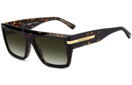 Sunglasses - Dsquared2 - D2 0177/S - 086 (9K) HAVANA // GREEN GRADIENT
