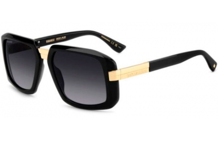 Sunglasses - Dsquared2 - D2 0178/S - 807 (9O) BLACK // DARK GREY GRADIENT