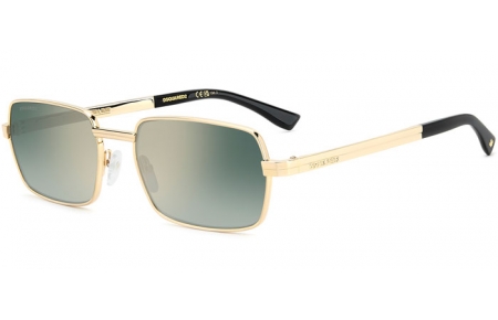 Gafas de Sol - Dsquared2 - D2 0192/S - 000 (EZ) ROSE GOLD // GREEN GRADIENT SILVER MIRROR