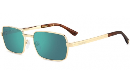 Gafas de Sol - Dsquared2 - D2 0192/S - 000 (MT) GOLD // GREEN MIRROR