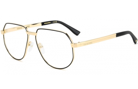 Monturas - Dsquared2 - D2 0194 - I46 MATTE BLACK GOLD