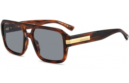 Gafas de Sol - Dsquared2 - D2 0197/S - EX4 (IR) BROWN HORN // GREY