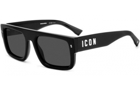 Lunettes de soleil - Dsquared2 - ICON 0008/S - 807 (IR) BLACK // GREY