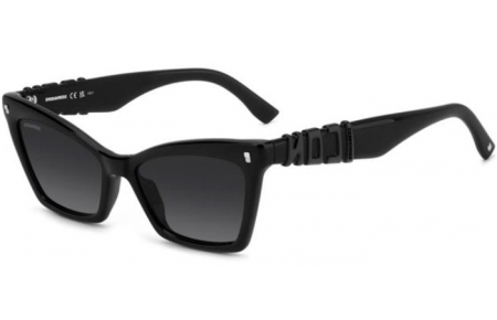 Lunettes de soleil - Dsquared2 - ICON 0026/S - 807 (9O) BLACK // DARK GREY GRADIENT