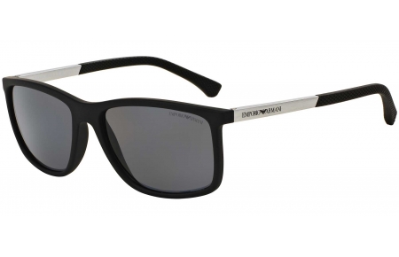 Gafas de Sol - Emporio Armani - EA4058 - 506381 BLACK RUBBER // GREY POLARIZED