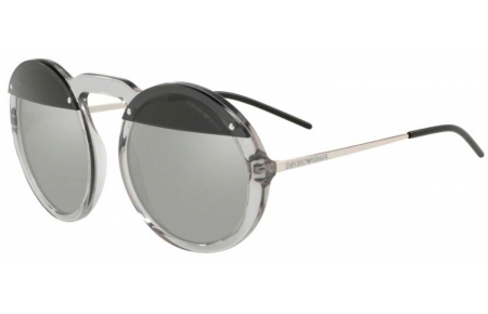 Gafas de Sol - Emporio Armani - EA4121 - 57076G TRANSPARENT GREY // LIGHT GREY MIRROR SILVER