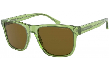 Gafas de Sol - Emporio Armani - EA4163 - 588473 TRANSPARENT GREEN // DARK BROWN