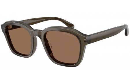 Gafas de Sol - Emporio Armani - EA4245U - 624973  SHINY TRANSPARENT GREY // DARK BROWN