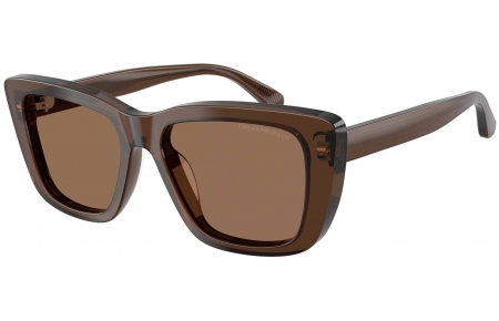 Gafas de Sol - Emporio Armani - EA4246U - 625173  SHINY TRANSPARENT BROWN // DARK BROWN