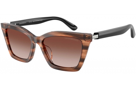 Gafas de Sol - Emporio Armani - EA4250U - 626613  SHINY STRIPED BROWN // BROWN GRADIENT