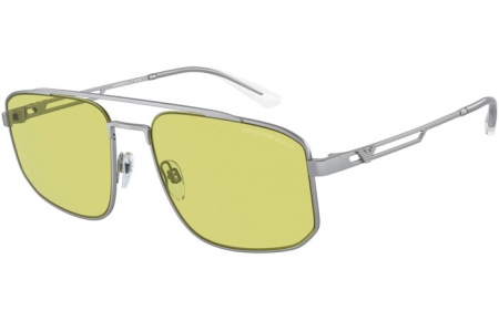 Sunglasses - Emporio Armani - EA2139 - 3045/2 MATTE SILVER // LIGHT GREEN