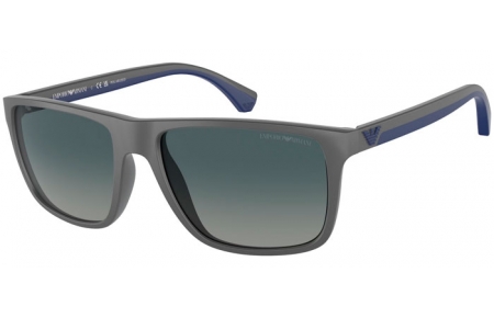 Sunglasses - Emporio Armani - EA4033 - 50604U  MATTE GREY // BLUE GRADIENT POLARIZED