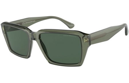 Gafas de Sol - Emporio Armani - EA4186 - 536271  SAHINY TRANSPARENT GREEN // DARK GREEN