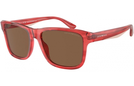 Lunettes de soleil - Emporio Armani - EA4208 - 605373  SHINY BURGUNDY TOP SMOKE // DARK BROWN