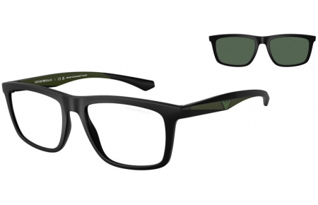 Gafas de Sol - Emporio Armani - EA4235 - 50011W MATTE BLACK // CLEAR