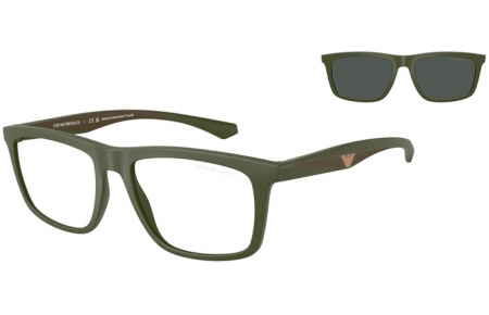 Gafas de Sol - Emporio Armani - EA4235 - 61841W  MATTE GREEN // CLEAR
