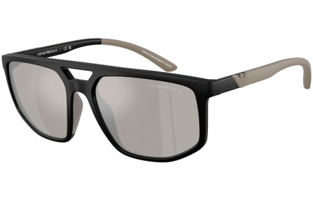Gafas de Sol - Emporio Armani - EA4248U - 50016G  MATTE BLACK // LIGHT GREY MIRROR SILVER