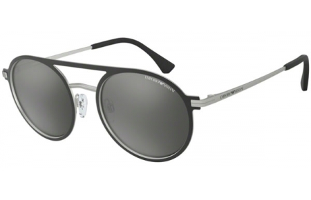 Gafas de Sol - Emporio Armani - EA2080 - 30016G MATTE BLACK MATTE SILVER // LIGHT GREY SILVER 80 MIRROR