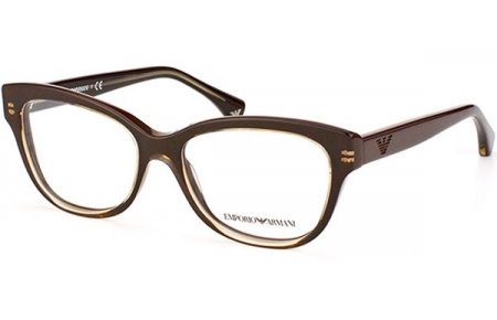 Monturas - Emporio Armani - EA3033 - 5222 TRANSPARENT  BROWN DARK BROWN