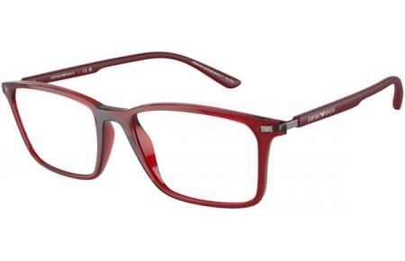 Lunettes de vue - Emporio Armani - EA3237 - 6109 SHINY TRANSPARENT BORDEAUX
