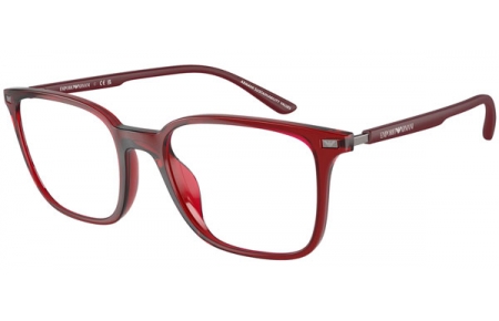 Lunettes de vue - Emporio Armani - EA3242U - 6109  SHINY TRANSPARENT BORDEAUX
