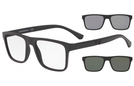 Gafas de Sol - Emporio Armani - EA4115 - 58011W MATTE BLACK // CLEAR