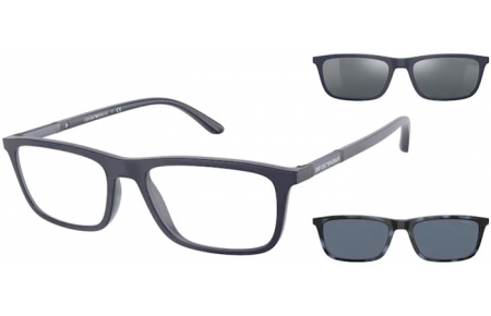 Sunglasses - Emporio Armani - EA4160 - 50881W MATTE BLUE // CLEAR