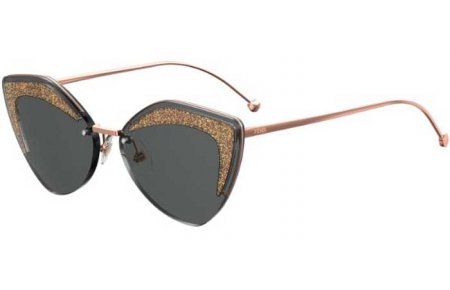 Lunettes de soleil - Fendi - FF 0355/S - KB7 (IR) ROSE GOLD // GOLD GREY