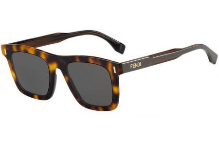 Lunettes de soleil - Fendi - FF M0086/S - 9N4 (IR) HAVANA BROWN // GREY