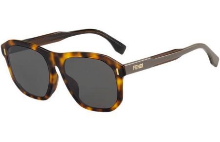 Sunglasses - Fendi - FF M0097/F/S - 9N4 (IR) HAVANA BROWN // GREY