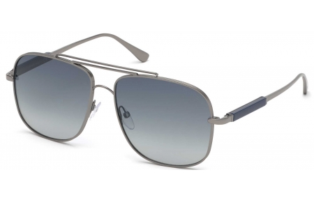 Gafas de Sol - Tom Ford - FT0669 JUDE - 12W  SHINY DARK RUTHENIUM // BLUE GRADIENT