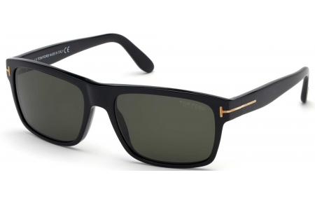Gafas de Sol - Tom Ford - FT0678 AUGUST - 01D  POLISHED BLACK // GREY POLARIZED