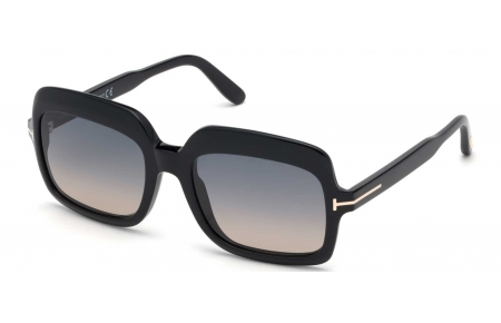Gafas de Sol - Tom Ford - FT0688 WALLIS - 01B  POLISHED BLACK // GREY GRADIENT