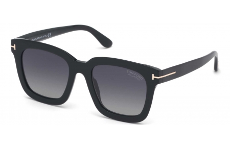 Gafas de Sol - Tom Ford - FT0690 SARI - 01D  POLISHED BLACK // GREY GRADIENT POLARIZED