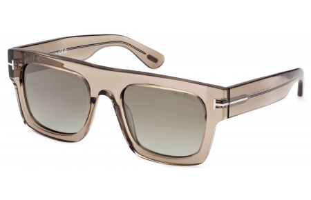 Gafas de Sol - Tom Ford - FT0711 FAUSTO - 47Q  LIGHT BROWN // GREEN GRADIENT MIRROR
