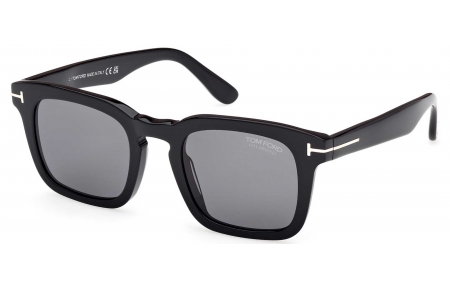 Gafas de Sol - Tom Ford - FT0751 DAX - 01D  SHINY BLACK // DARK GREY POLARIZED