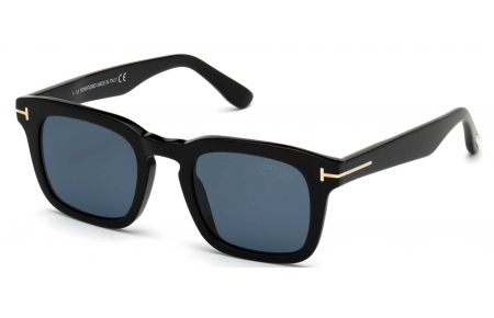 Gafas de Sol - Tom Ford - FT0751 DAX - 01V  SHINY BLACK // BLUE POLARIZED
