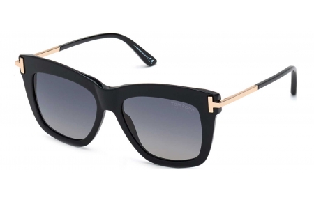 Gafas de Sol - Tom Ford - FT0822 DASHA - 01D  SHINY BLACK // GREY GRADIENT POLARIZED