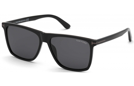 Gafas de Sol - Tom Ford - FT0832-N FLETCHER - 01A  SHINY BLACK // GREY
