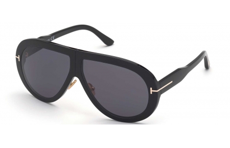 Gafas de Sol - Tom Ford - FT0836 TROY - 01A  SHINY BLACK // GREY
