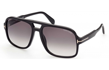 Gafas de Sol - Tom Ford - FT0884 FALCONER-02 - 01B  SHINY BLACK // GREY GRADIENT